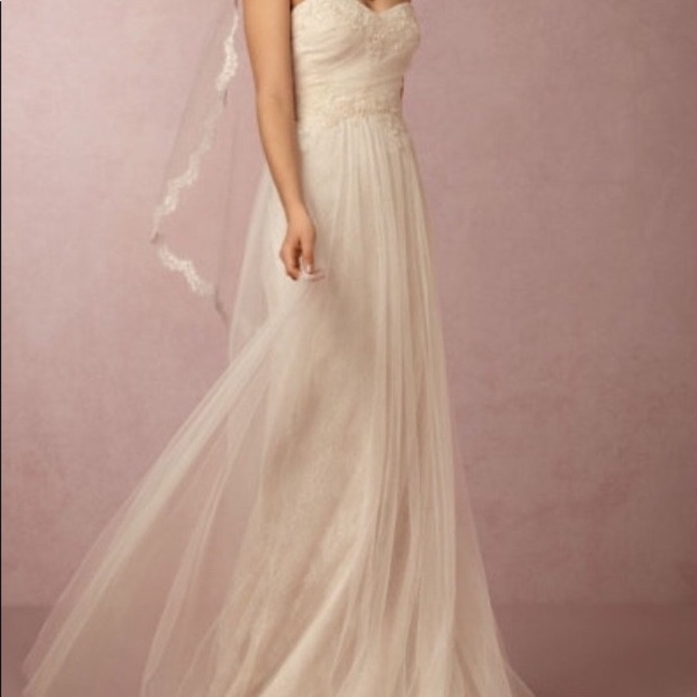 BHLDN Liliou Blush Wedding Dress